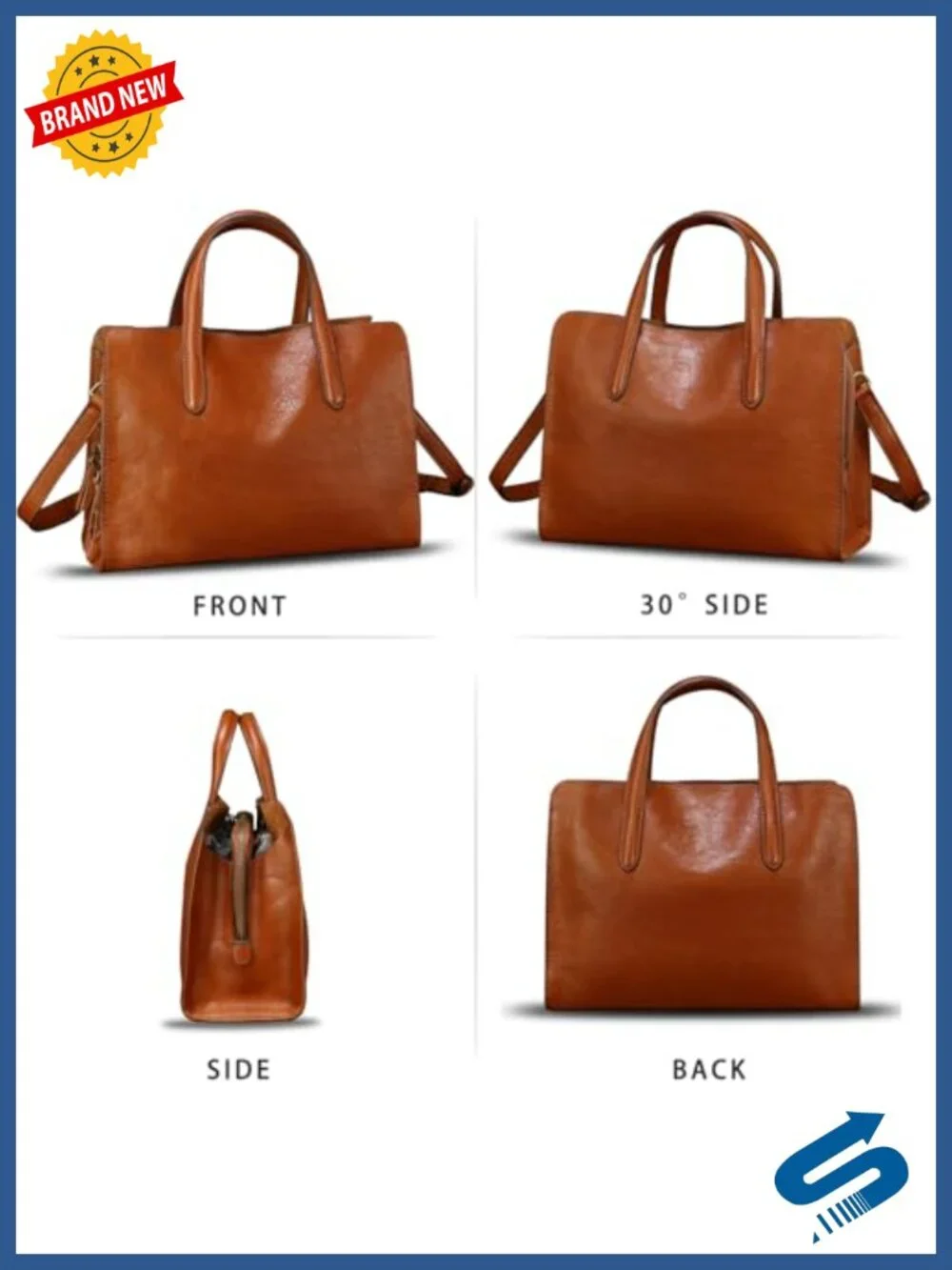 Genuine Leather Crossbody Shoulder Bag for Women